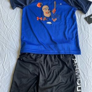 Under armour shorts and shirt for boys 5T